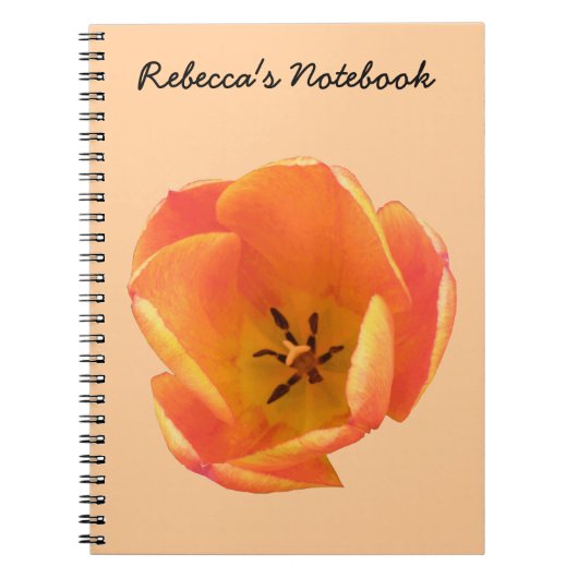 Sinaasappel Tulp Aanpasbaar Notitieboek (Voorkant)