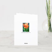 Sinaasappel Tulp Wenskaart Kaart (Achterkant)