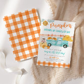 Sinaasappel & turquoise pompoen oogst vrachtwagen  kaart