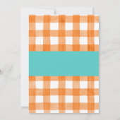 Sinaasappel & turquoise pompoen vrachtwagen dank u kaart (Achterkant)