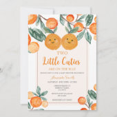 Sinaasappel Twee kleine schatjes zijn op komst Gee Kaart (Voorkant)