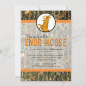 Sinaasappel - Uitnodiging Camo & Moose Birthday (Voorkant)