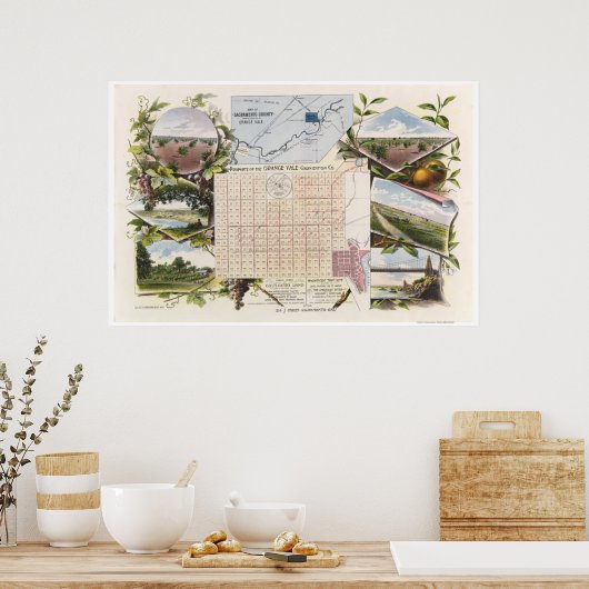 Sinaasappel Vale Colony 1895 Poster (Keuken)