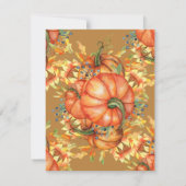 Sinaasappel Valle bladeren Thanksgiving pompoenen Kaart (Achterkant)