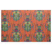 sinaasappel van de bloemkever stof (Fat Quarter)