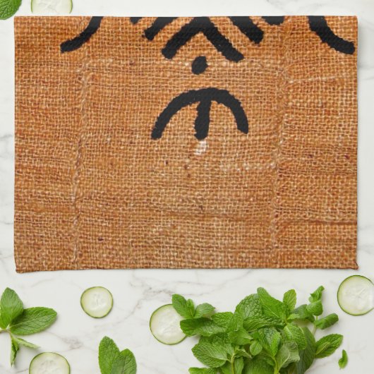 Sinaasappel van modder theedoek (Gevouwen)