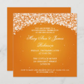 Sinaasappel van mousserende boog van de partij die kaart (Voorkant / Achterkant)