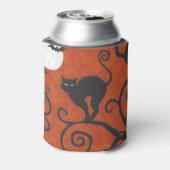 sinaasappel van zwarte katten blikjeskoeler (Blikje Achterkant)