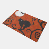 sinaasappel van zwarte katten deurmat (Schuin)