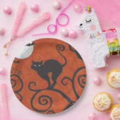 sinaasappel van zwarte katten papieren bordje (Feest)
