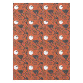 sinaasappel van zwarte katten tafelkleed (Voorkant)