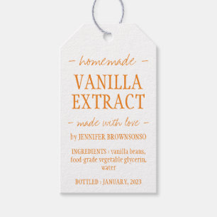 Sinaasappel Vanille Extract Fles Huismerk Cadeaulabel
