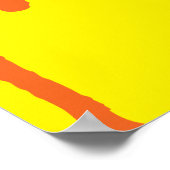 Sinaasappel Verf Splatter Poster (Hoek)