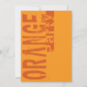 Sinaasappel verjaardagsfeest uitnodigingen (Achterkant)