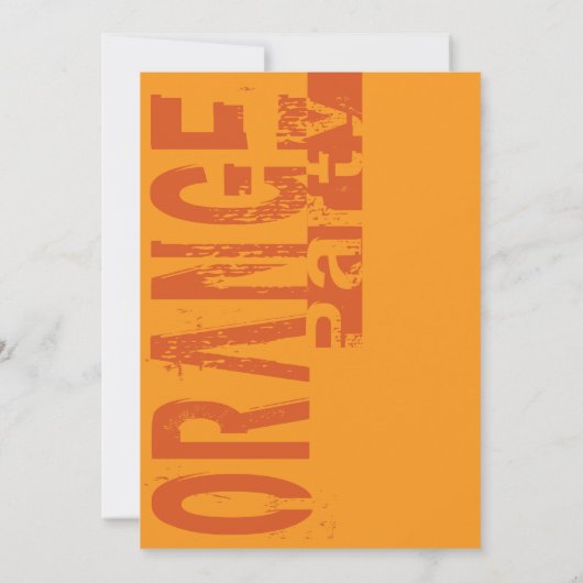 Sinaasappel verjaardagsfeest uitnodigingen (Achterkant)