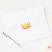 Sinaasappel, vers ronde sticker (Envelop)