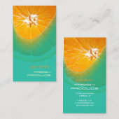 Sinaasappel verse visitekaartjes (Voorkant / Achterkant)