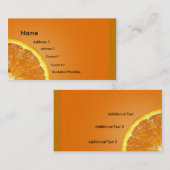 Sinaasappel Visitekaartje, vers Visitekaartje (Voorkant / Achterkant)