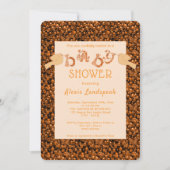 Sinaasappel Vogels & Edelstenen Baby shower Kaart (Voorkant)