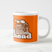 Sinaasappel volle stoom vooruit trein jumbo specia grote koffiekop (Rechts)