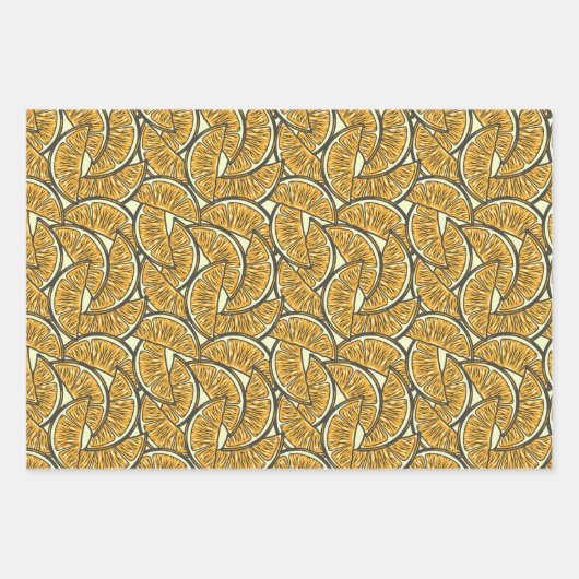 Sinaasappel voor exotische vruchtencitrusvruchten  inpakpapier vel (Voorkant 2)