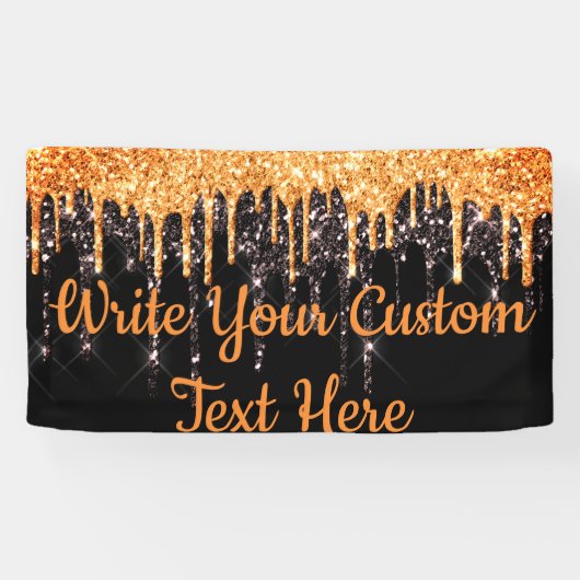 Sinaasappel voor foto-achtergrond van Halloween Pa Spandoek (Horizontaal)