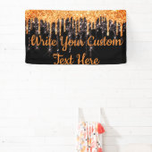 Sinaasappel voor foto-achtergrond van Halloween Pa Spandoek (Insitu)