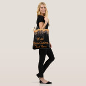 Sinaasappel voor foto-achtergrond van Halloween Pa Tote Bag (Op model)