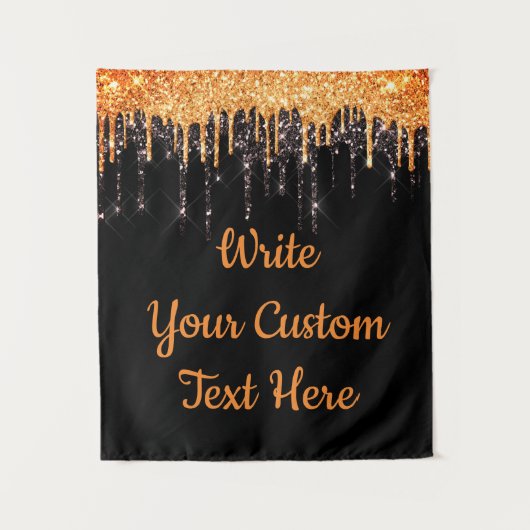 Sinaasappel voor foto-achtergrond van Halloween Pa Wandkleed (Voorkant)