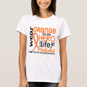 Sinaasappel voor HARDE 2 MS multiple sclerose T-shirt
