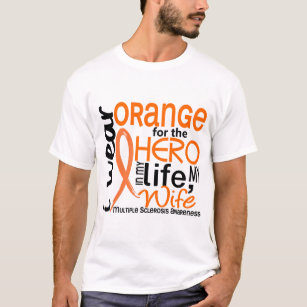Sinaasappel voor Hero 2 MS multiple sclerose T-shirt