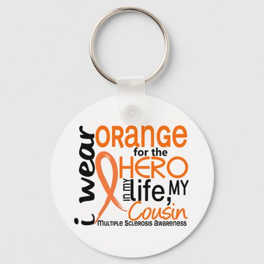 Sinaasappel voor Hero 2 Neef MS multiple sclerose Sleutelhanger (Voorkant)