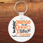 Sinaasappel voor Hero 2 zuster MS multiple scleros Sleutelhanger (Voorkant)