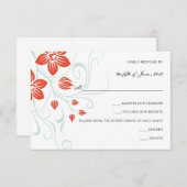 Sinaasappel voor het kloosterhuwelijk en het blauw RSVP kaartje (Voorkant / Achterkant)