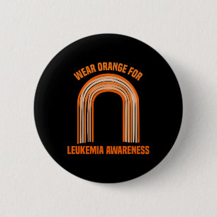 Sinaasappel voor leukemie Bewustwording Leukemie 1 Ronde Button 5,7 Cm