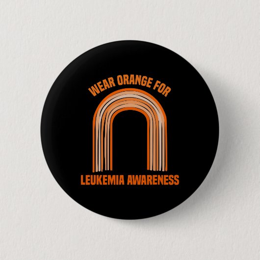 Sinaasappel voor leukemie Bewustwording Leukemie 1 Ronde Button 5,7 Cm (Voorkant)