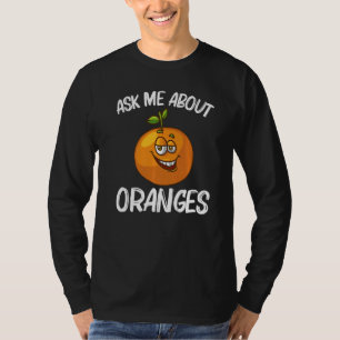 Sinaasappel voor mannen vrouwen citrus mandarijn t-shirt