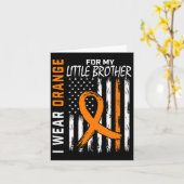 Sinaasappel voor mijn broertje leukemie kankerbewu kaart (Gele Bloem)