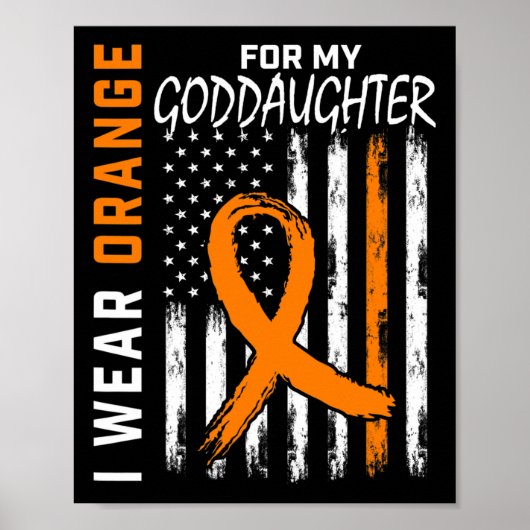 Sinaasappel voor mijn peetdochter leukemie kankerb poster (Voorkant)