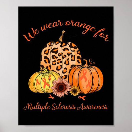 Sinaasappel voor multiple sclerose bewustzijn pomp poster (Voorkant)