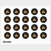 Sinaasappel voor multiple sclerose bewustzijn pomp ronde sticker (Vel)