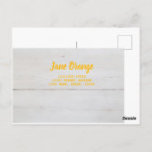 Sinaasappel voor vegan en vegeatrisch briefkaart (Achterkant)