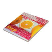 Sinaasappel voor vegan en vegeatrisch tegeltje (Zijkant)