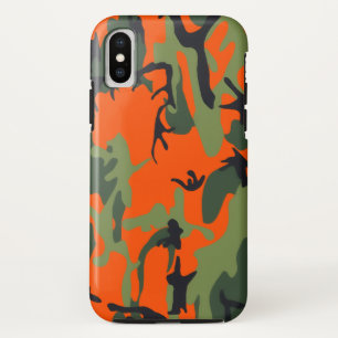 Sinaasappel voor veiligheid en groene camo Case-Mate iPhone case