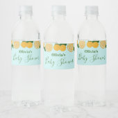 Sinaasappel Vrucht Baby shower Waterfles Etiket (Flessen)