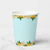 Sinaasappel Vruchten, vers Baby Papieren Bekers (Achterkant)