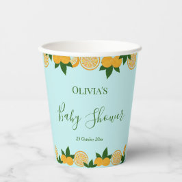 Sinaasappel Vruchten, vers Baby Papieren Bekers