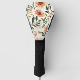 Sinaasappel Waterverf Bloemen Botanische Schilderi Golfheadcover