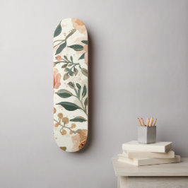 Sinaasappel Waterverf Bloemen Botanische Schilderi Persoonlijk Skateboard