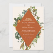 Sinaasappel waterverf botanische bruiloft met citr (Voorkant)